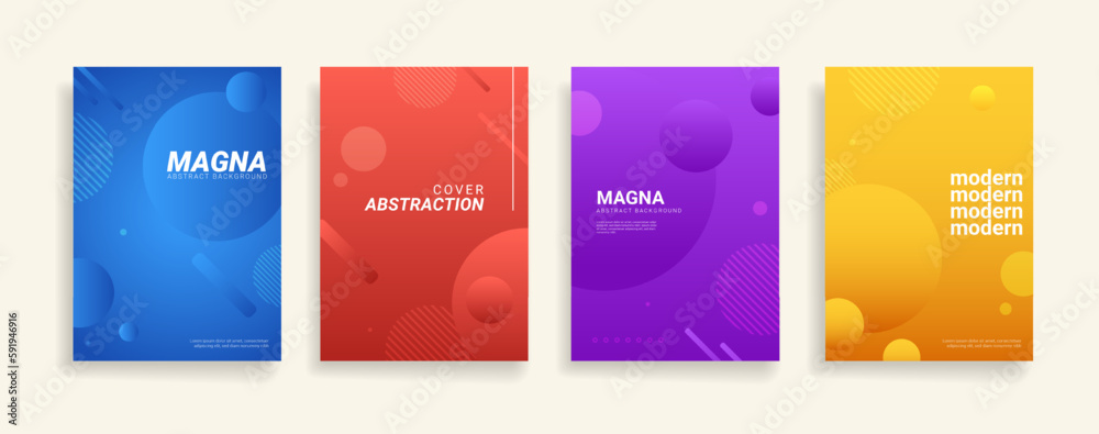 modern background design with trendy and vivid vibrant color. blue violet red orange green placard poster vector cover template