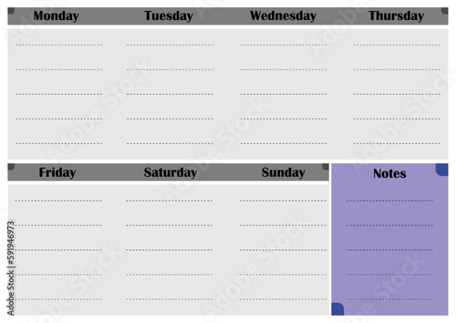 Planificador semanal, organizador semanal