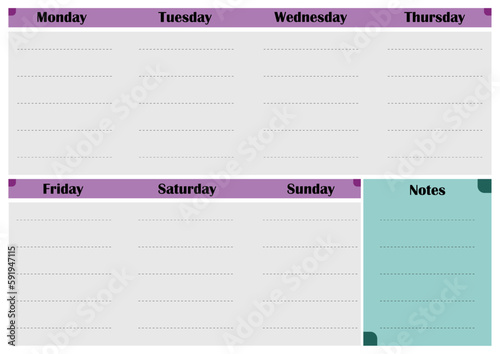 Planificador semanal, organizador semanal