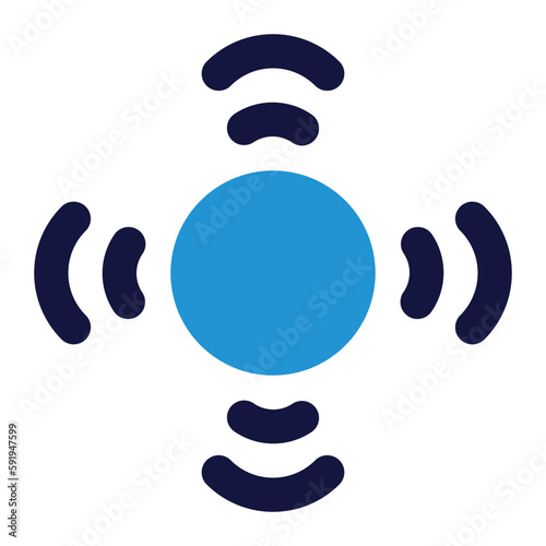 hotspot of network connection flat icon style