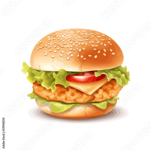 chicken burger icon