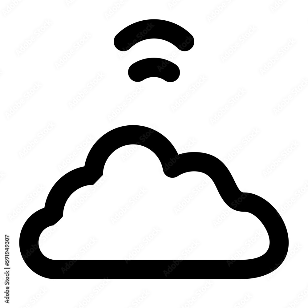 cloud connection of network connection solid icon style