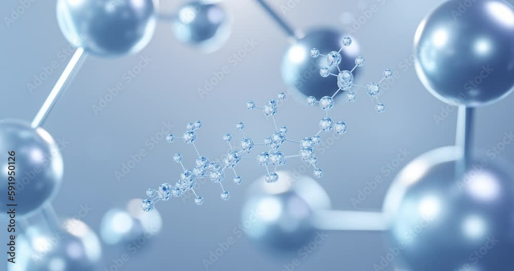 finasteride molecule, rotating 3D model of 5-alpha-reductase inhibitor under a microscope, seamless looped video, abstract molecular structure finasteride molecule, rotating 3D model of 5-alpha-reductase inhibitor under a microscope, seamless looped video, abstract molecular structure