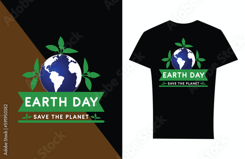 Earth Day T-shirt design in illustrator