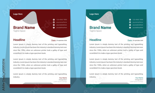 Creative letterhead design template for business