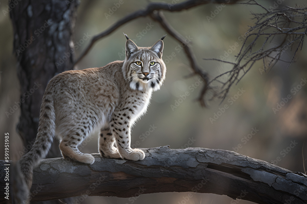 Fototapeta premium Bobcat 6 - Generative AI