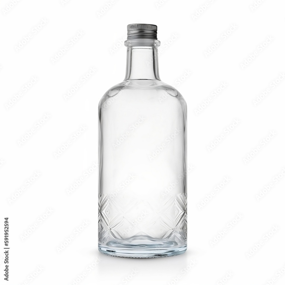 empty glass bottle isolated empty glass bottle isolated