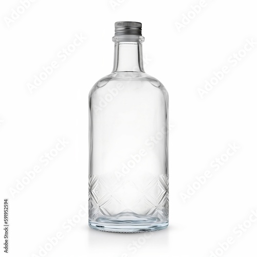 empty glass bottle isolated