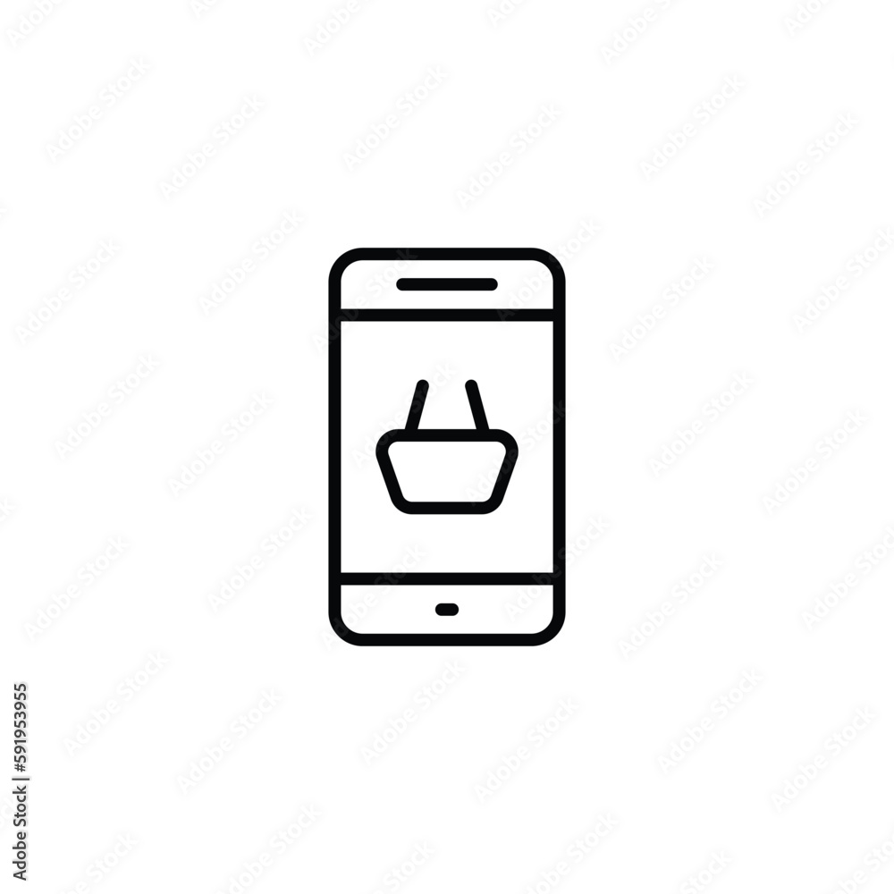 Online Shopping icon design with white background stock illustration Online Shopping icon design with white background stock illustration