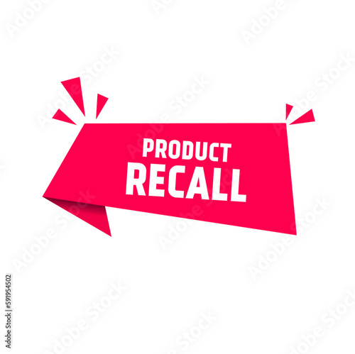 Banner Product recall megaphone icon. Modern vector design template.