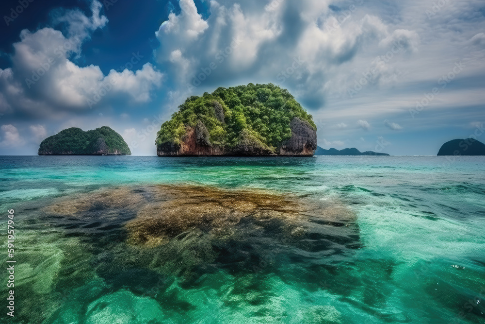 island country created with Generative AI technology island country created with Generative AI technology