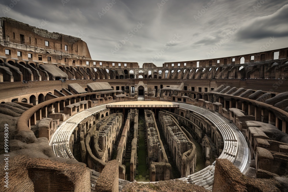 The Colosseum in Rome Italy , generative artificial intelligence
