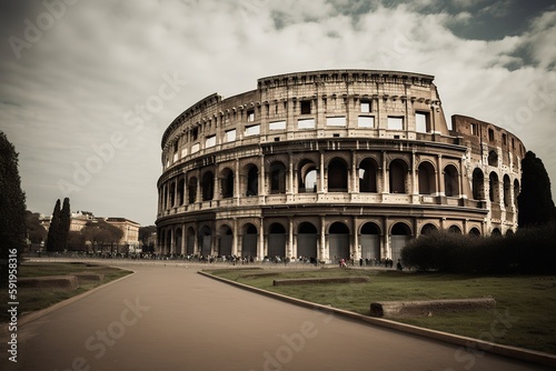 The Colosseum in Rome Italy , generative artificial intelligence 