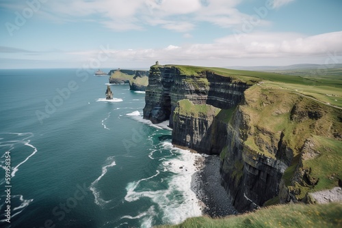 : The Cliffs of Moher in Ireland, generative artificial intelligence 