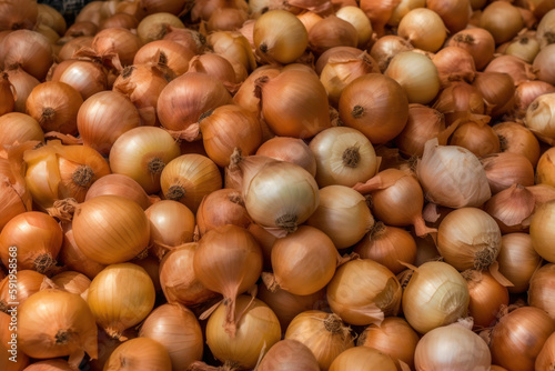 Onion, a lot of onions, market, generative ai, Fresh tasty vegetables, Fresh ingredients, cooking ingredients