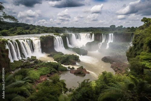 The Iguazu Falls in ArgentinaBrazil   generative artificial intelligence 
