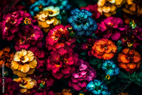 neon psychedelic flower background  created with generative ai