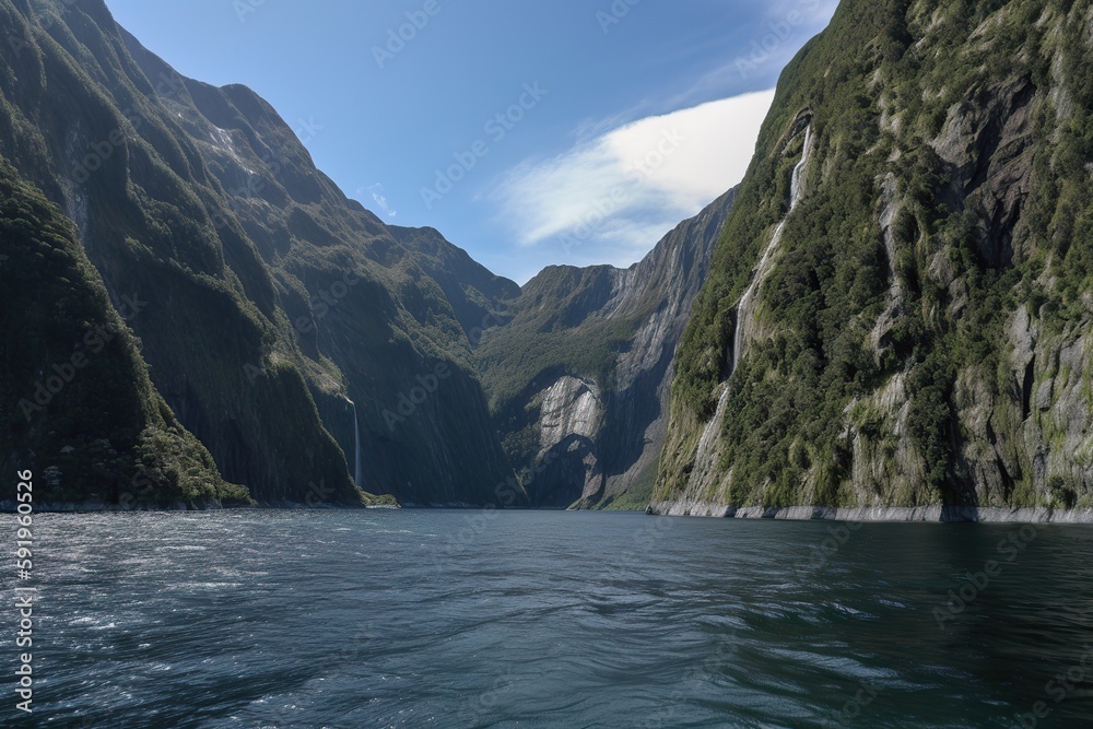  The New Zealand fjords in Sound , generative artificial intelligence
