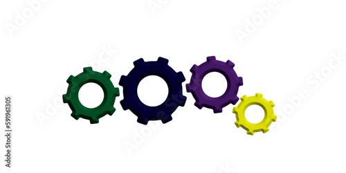 Gear icon settings on white background