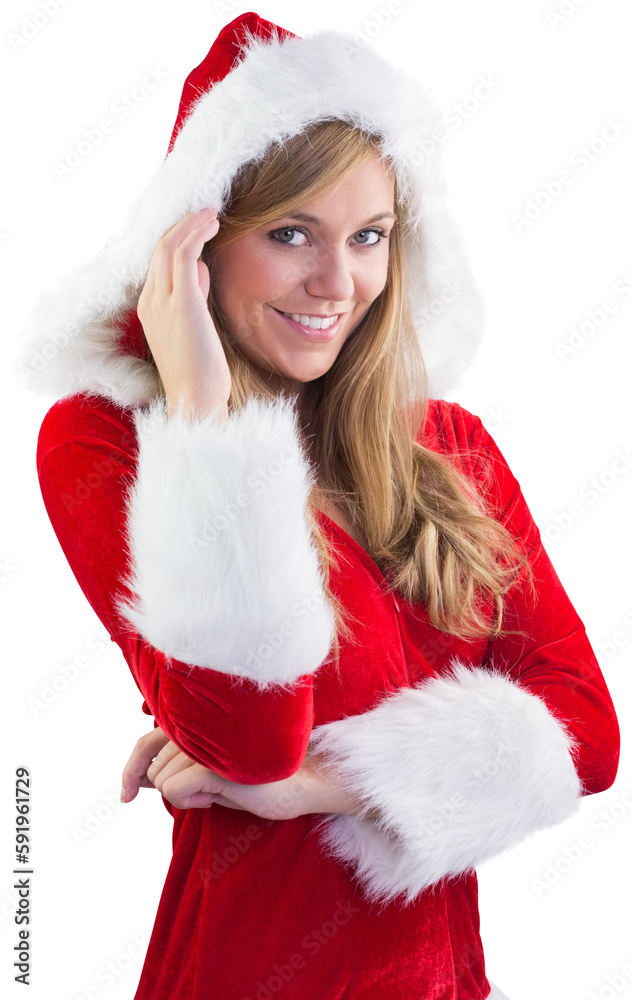 Festive blonde smiling at camera Festive blonde smiling at camera
