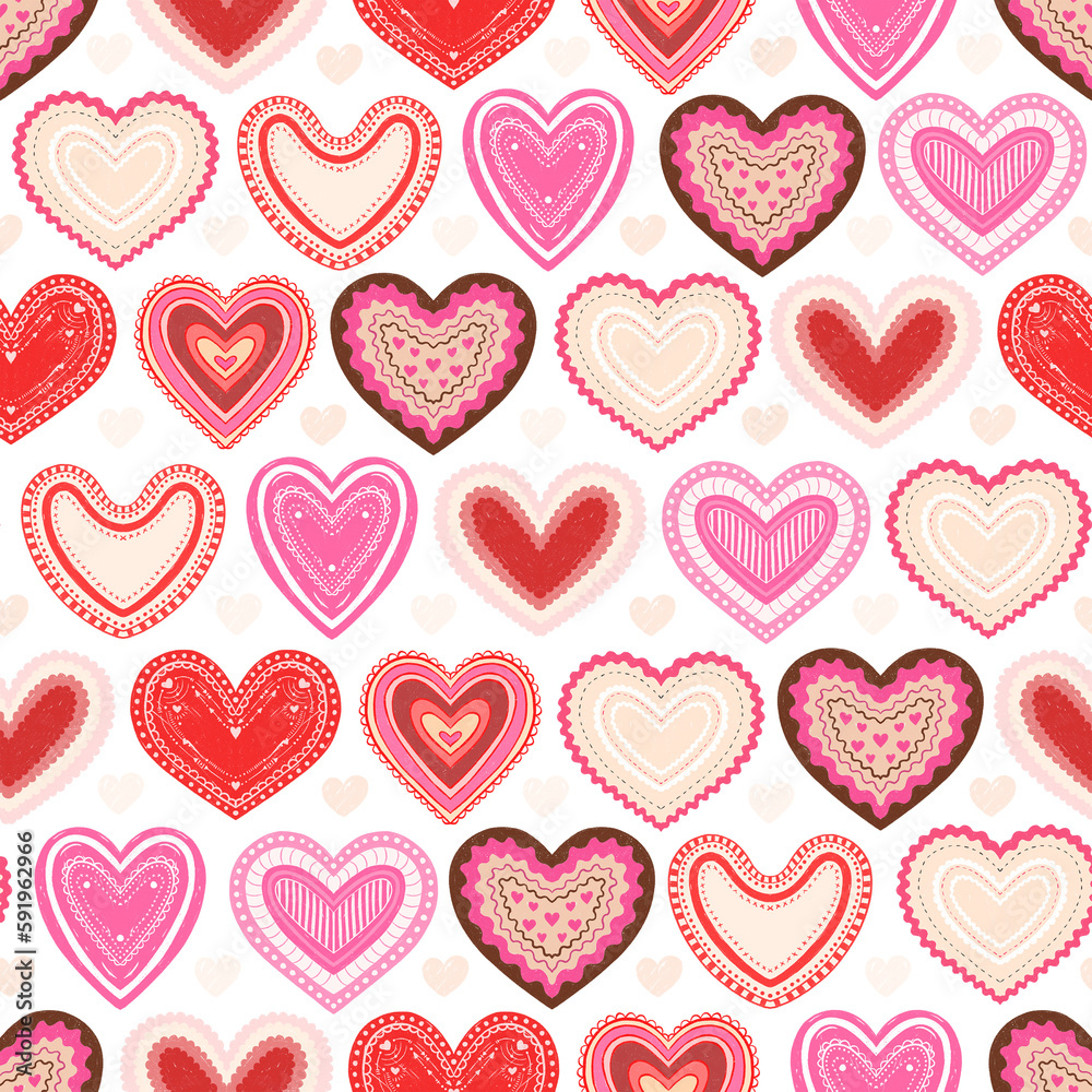 Cute love peace valentine day seamless pattern Cute love peace valentine day seamless pattern