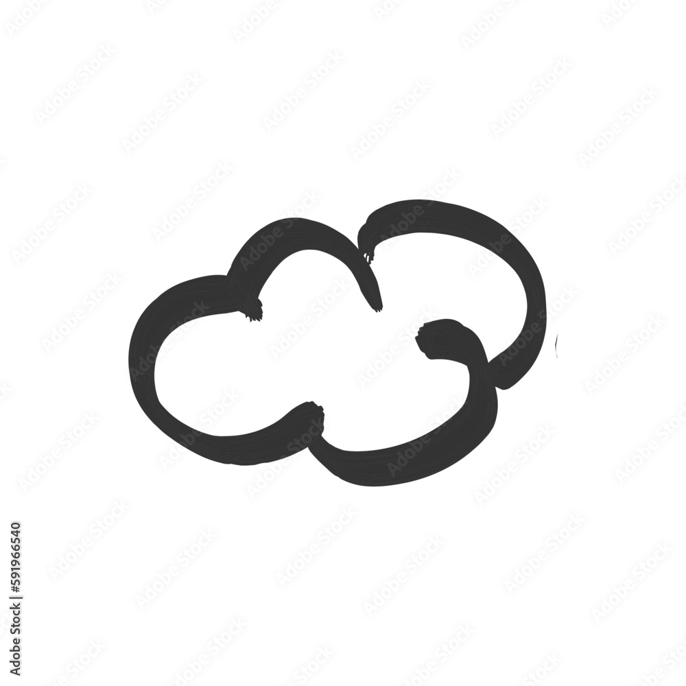 cloud hand drawn icon on white background cloud hand drawn icon on white background