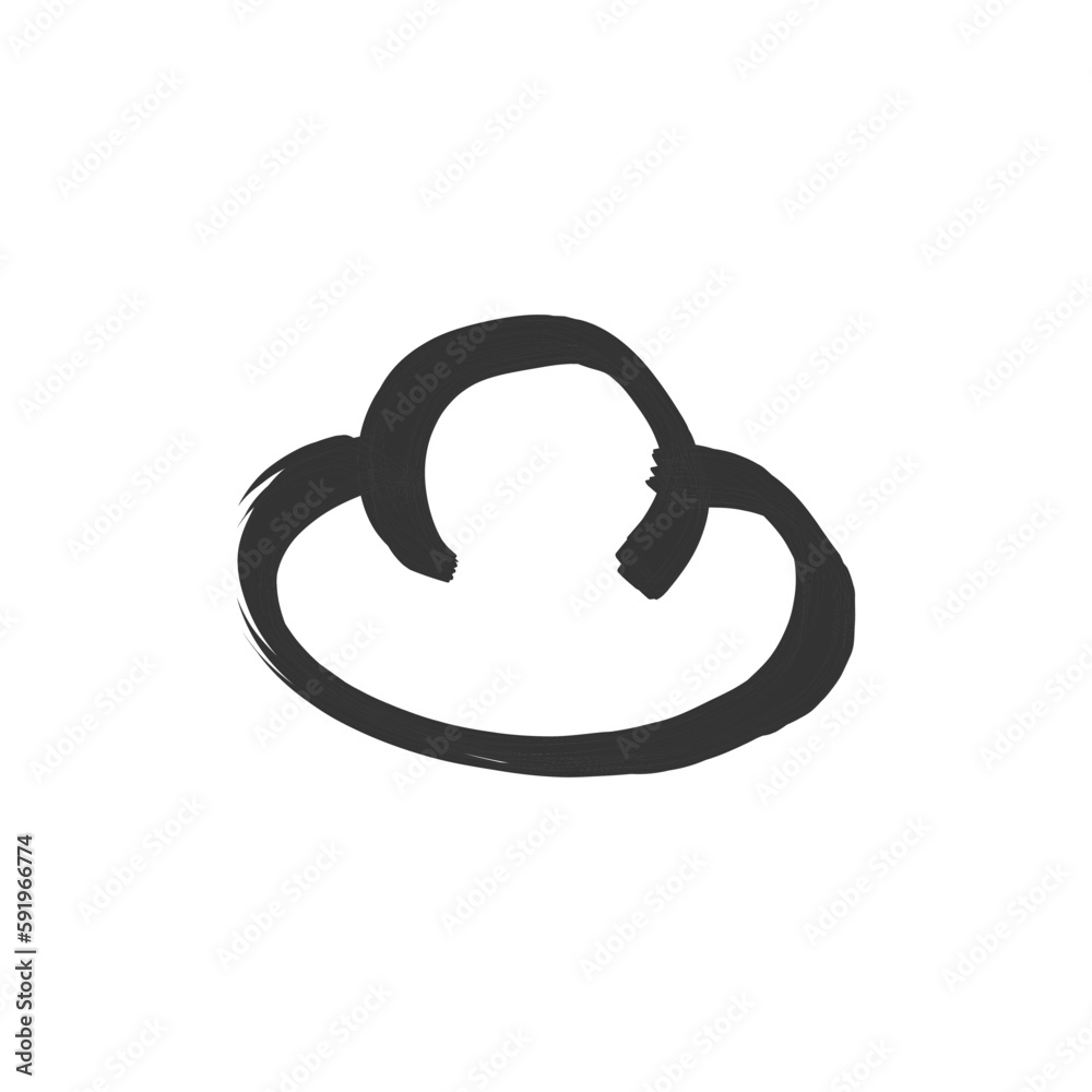 cloud hand drawn icon on white background cloud hand drawn icon on white background