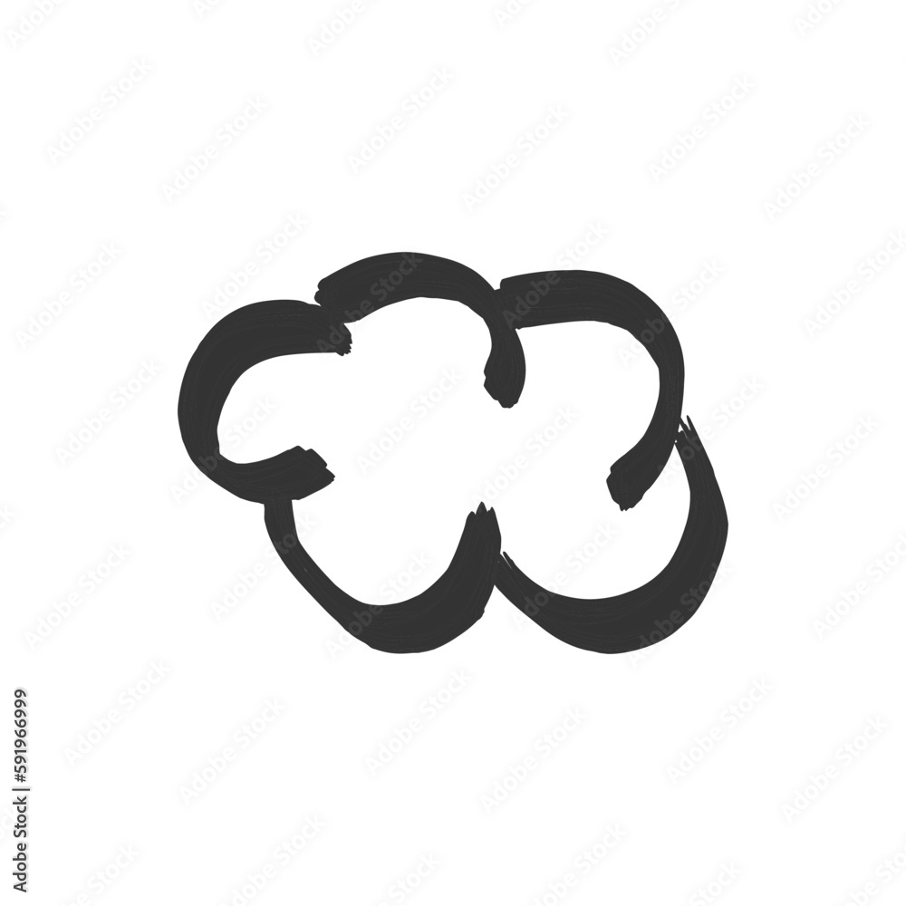 cloud hand drawn icon on white background cloud hand drawn icon on white background