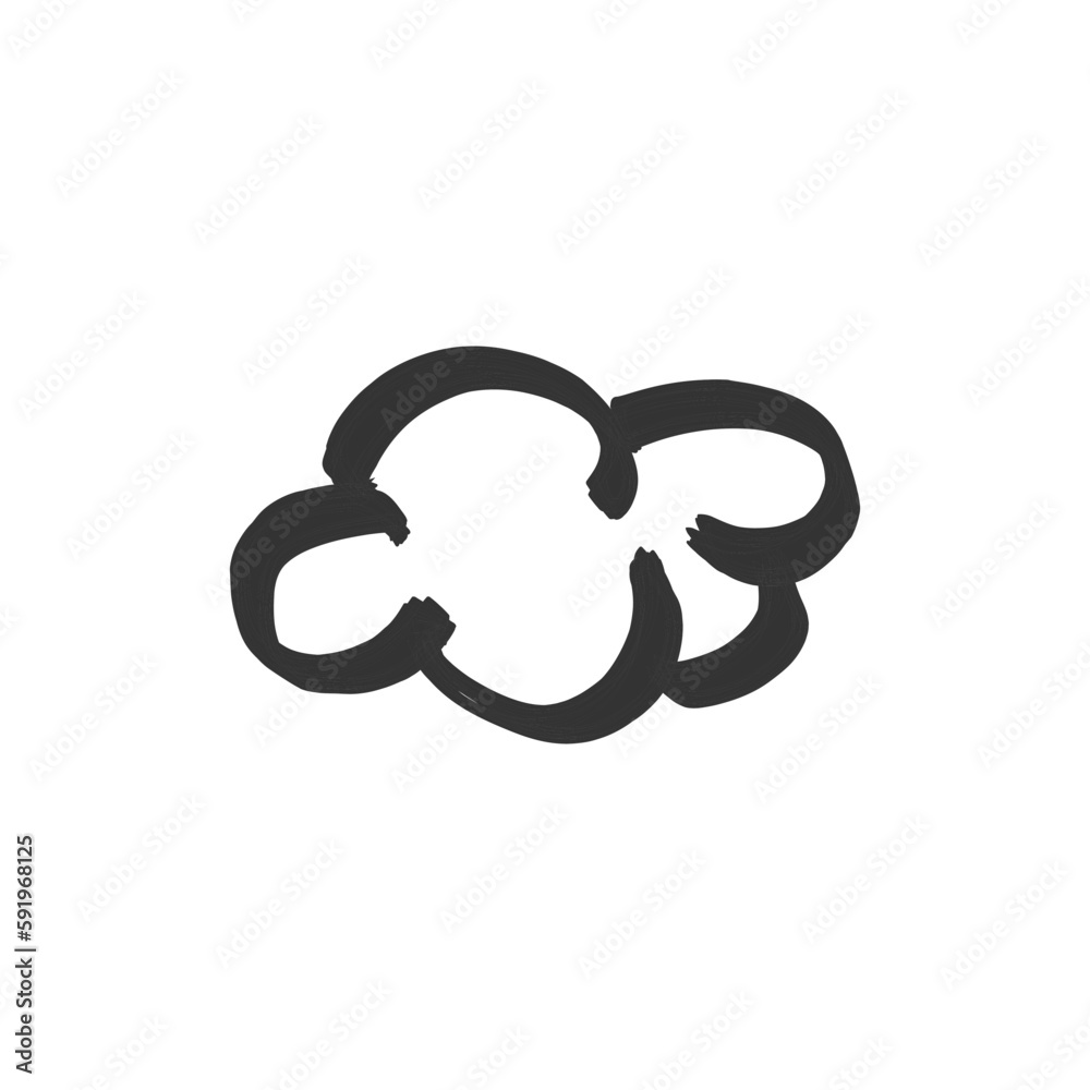 cloud hand drawn icon on white background cloud hand drawn icon on white background