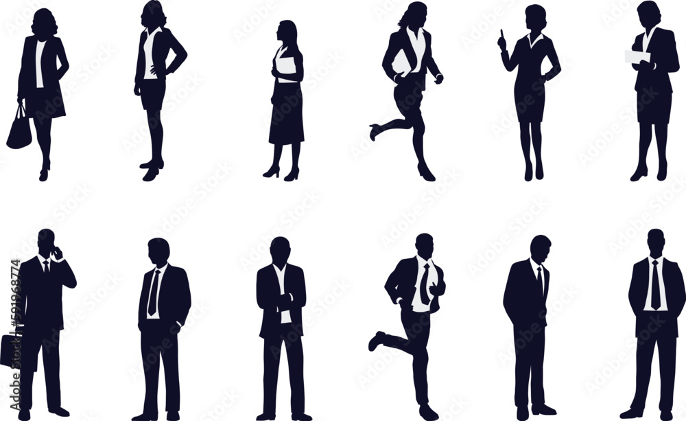 set of business people set of business people