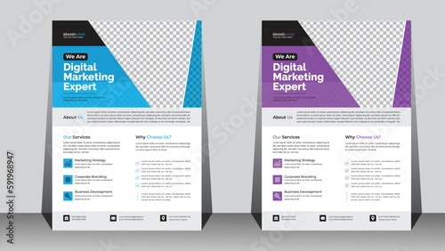 Creative Corporate & Business A4 Flyer and editable vector template design and professional business Brochure flyer layout vector and digital marketing agency and marketing poster, 

