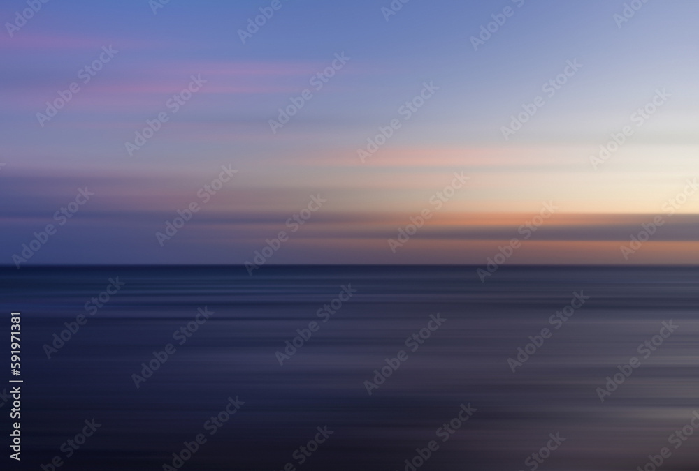 Beautiful Colourful Oceanscape Lines During Sunset In Long Exposure; Honolulu, Oahu, Hawaii, United States Of America Beautiful Colourful Oceanscape Lines During Sunset In Long Exposure; Honolulu, Oahu, Hawaii, United States Of America