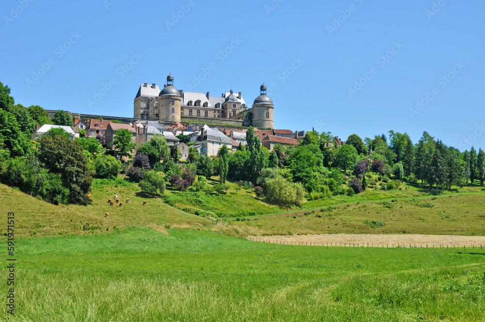 France, castle of Hautefort in Dordogne