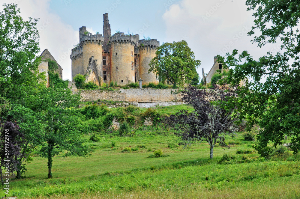 France, picturesque castle of  saint vincent le paluel