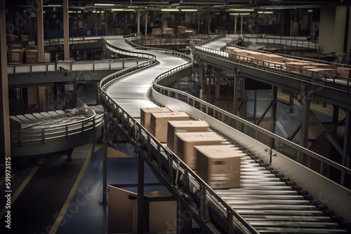 conveyor belt conveyor  - AI-Generated © Alexandre
