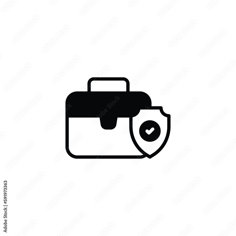 Business Insurance icon design with white background stock illustration Business Insurance icon design with white background stock illustration