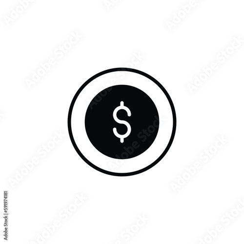 Currency icon design with white background stock illustration
