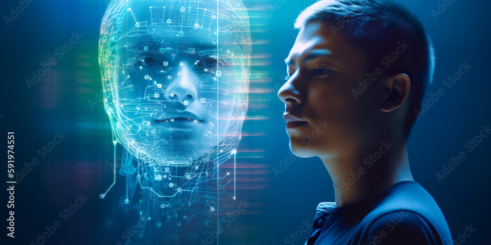 Machine learning reaction and ai artificial intelligence.Chat bot software network.big data and block chain system.Neuralink with smart brain.generative art images Machine learning reaction and ai artificial intelligence.Chat bot software network.big data and block chain system.Neuralink with smart brain.generative art images