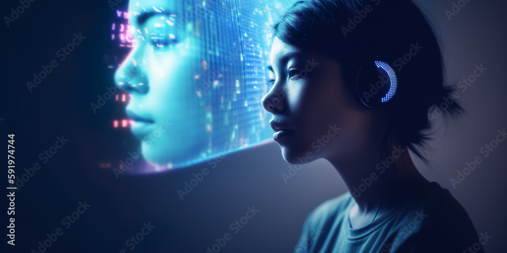 Machine learning reaction and ai artificial intelligence.Chat bot software network.big data and block chain system.Neuralink with smart brain.generative art images Machine learning reaction and ai artificial intelligence.Chat bot software network.big data and block chain system.Neuralink with smart brain.generative art images