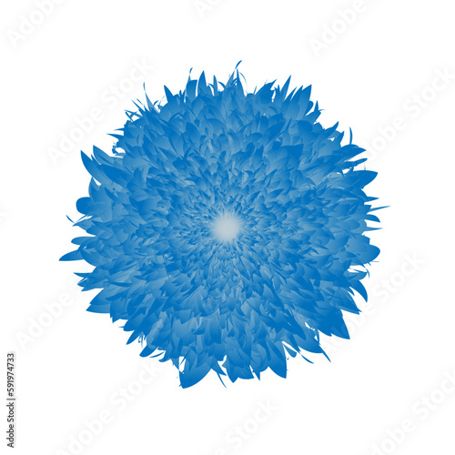 blue ball on white background