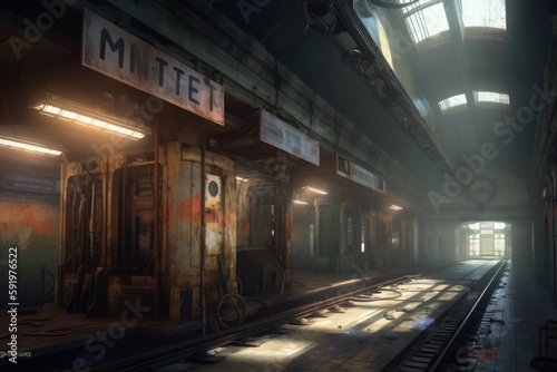 Old Metro Station Game Art Wallpaper Background