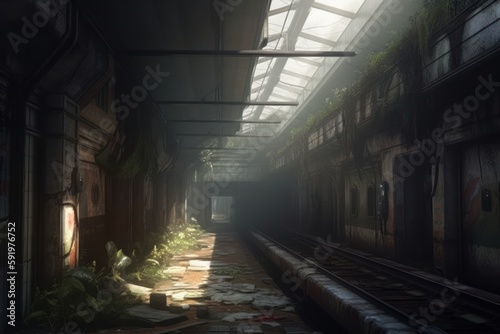 Old Metro Station Game Art Wallpaper Background