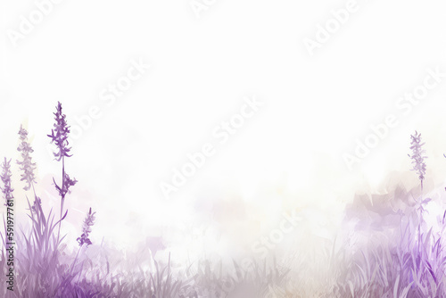 Soft lavender watercolor paper texture background. Painting in watercolor style. Generative AI