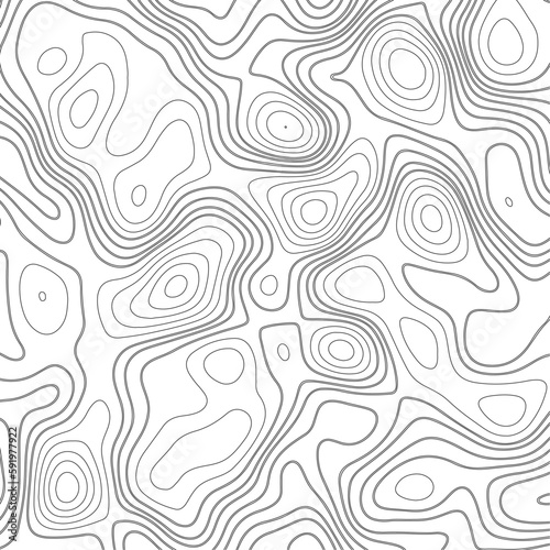 Terrain topographic map concept. Black and white landscape geographic pattern. Territory texture. Vector. topography map contour background .Abstract Topographic map background with wave line