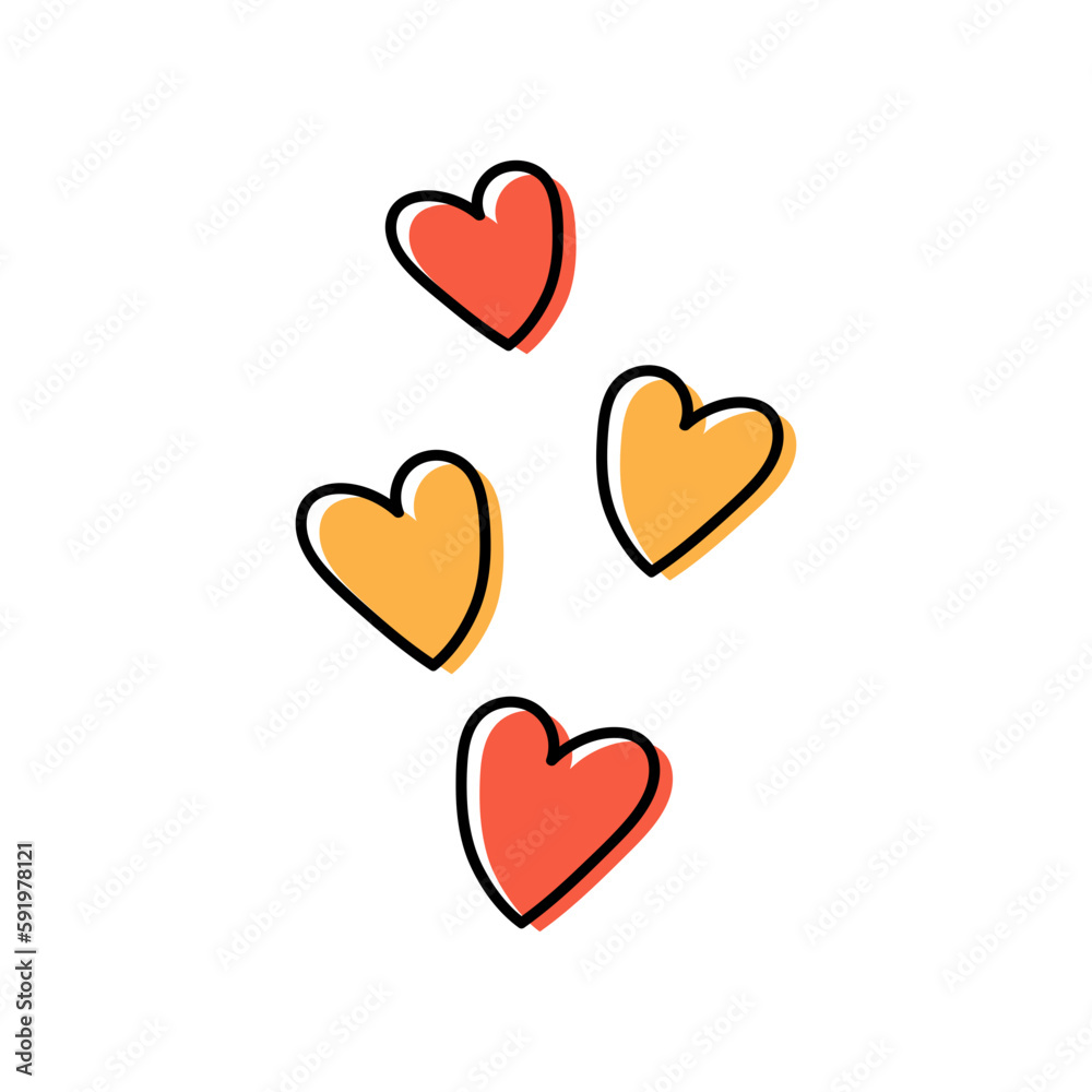 Handdrawn Heart Love Shape Handdrawn Heart Love Shape