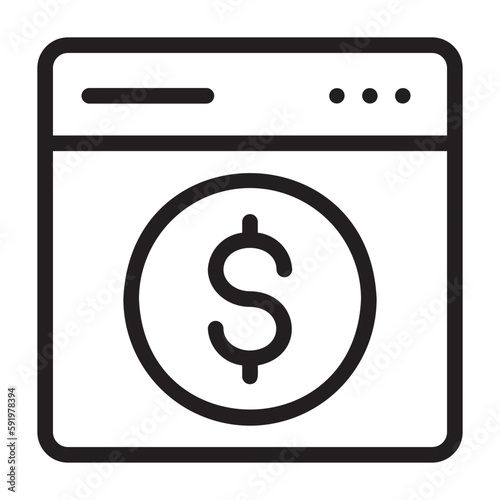 pay per click line icon