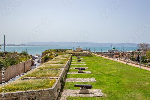 Old town of Akko in Israel  fortified walls