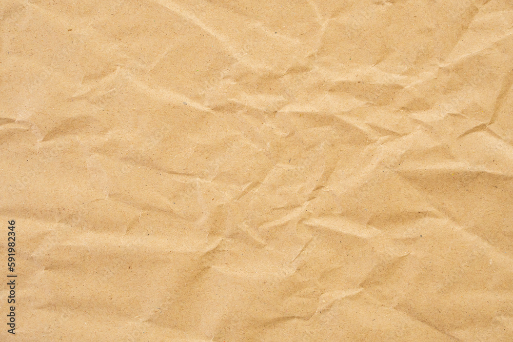 Abstract brown crumpled creased recycle paper texture background Abstract brown crumpled creased recycle paper texture background