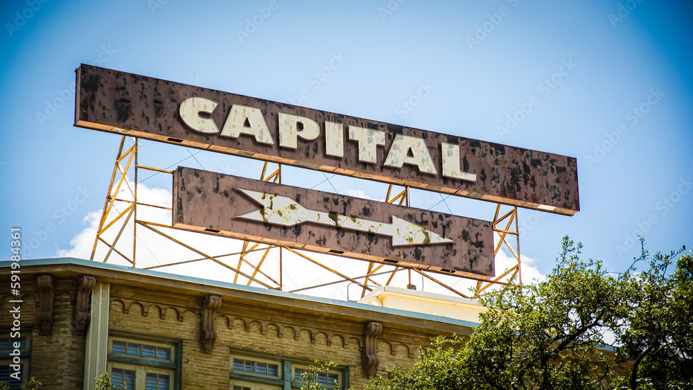Street Sign to Capital Street Sign to Capital