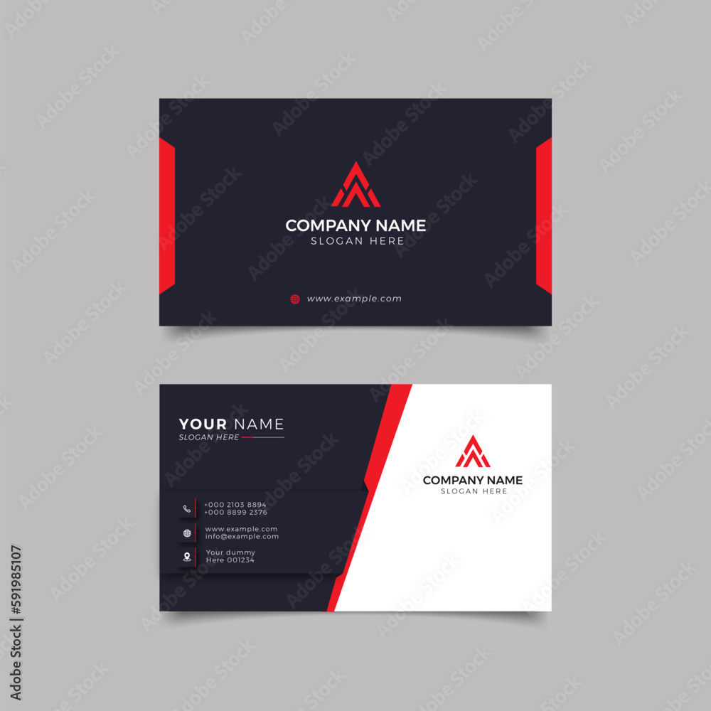Modern professional business card Premium Vector